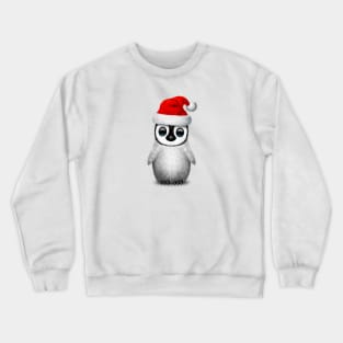 Baby Penguin Wearing a Santa Hat Crewneck Sweatshirt